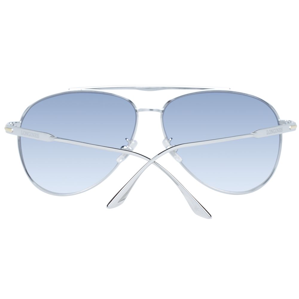 Longines Gold Men's Aviator Sunglasses with Blue Gradient Lenses