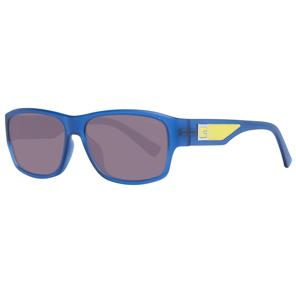 Guess Unisex Sunglasses – Blue Plastic Frame with Brown Gradient Lenses, 51mm