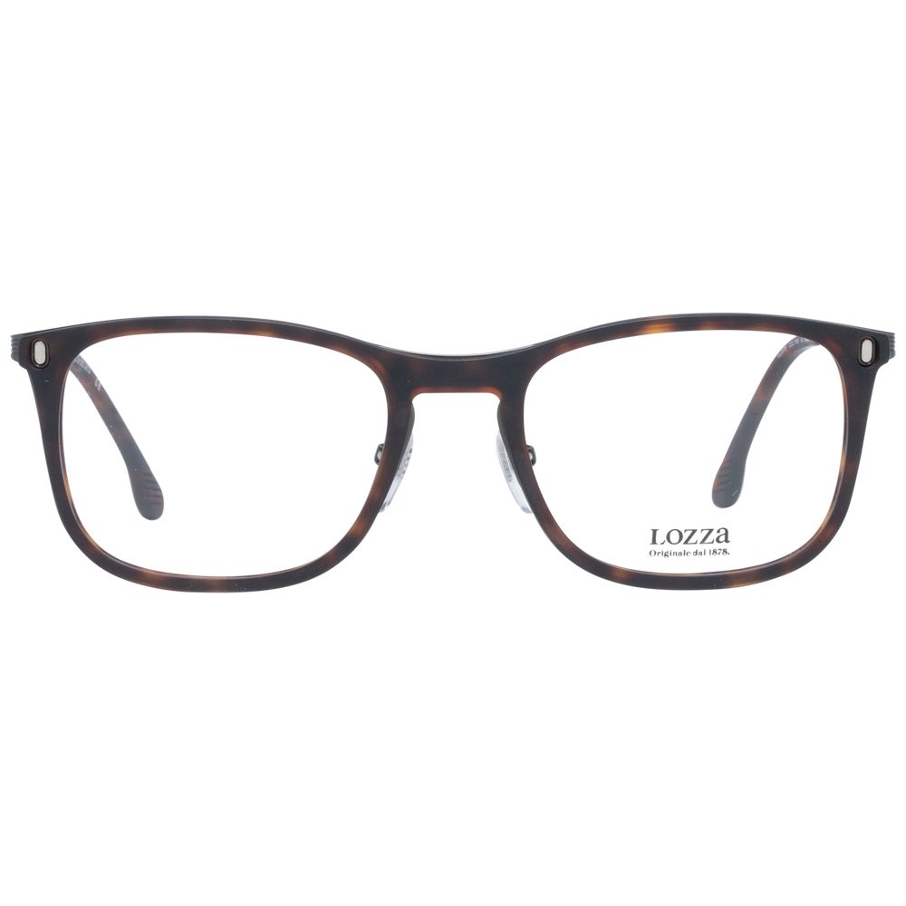 Lozza Brown Men’s Optical Frames – Square Full-Rim Design