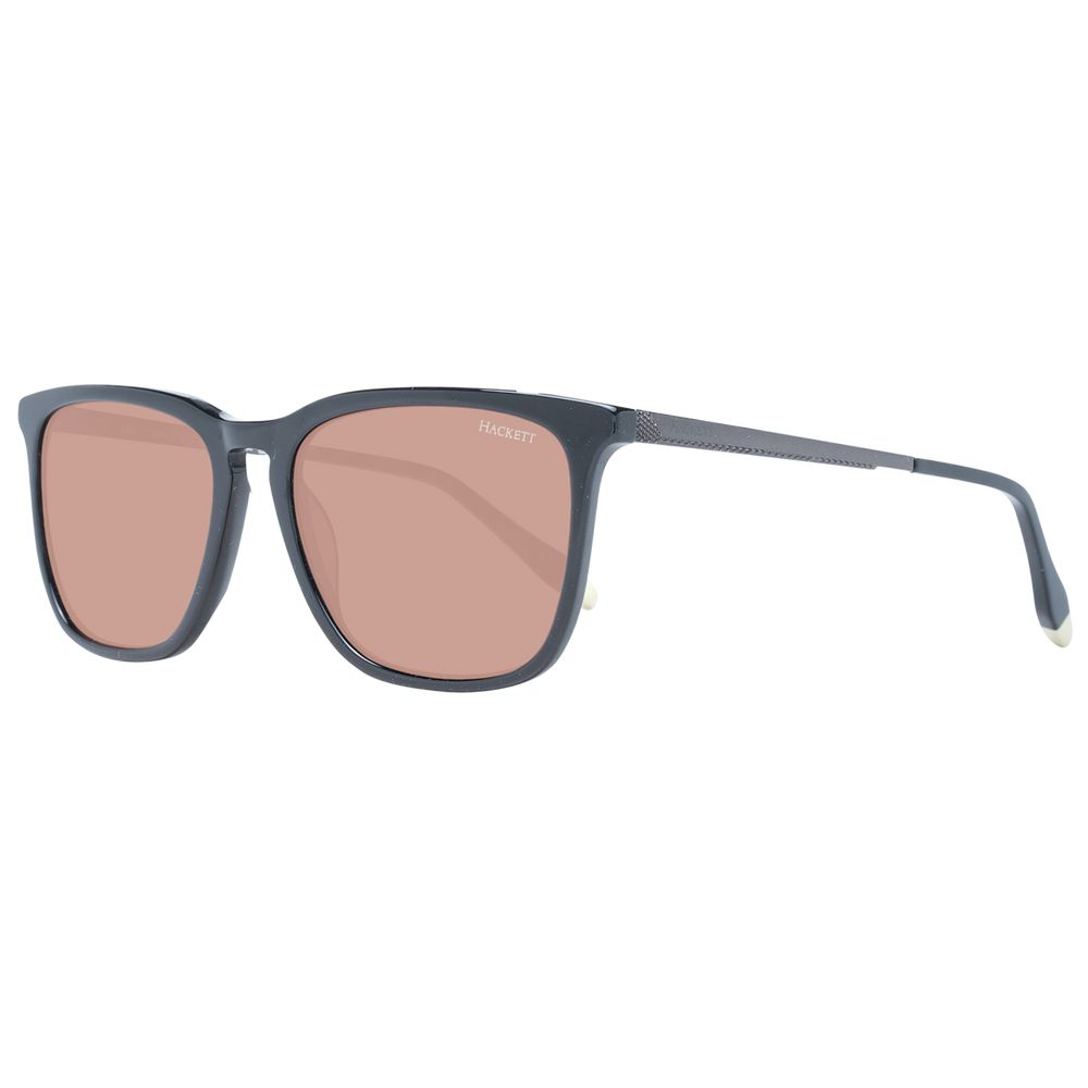 Hackett Black Men's Square Sunglasses with Brown Lenses