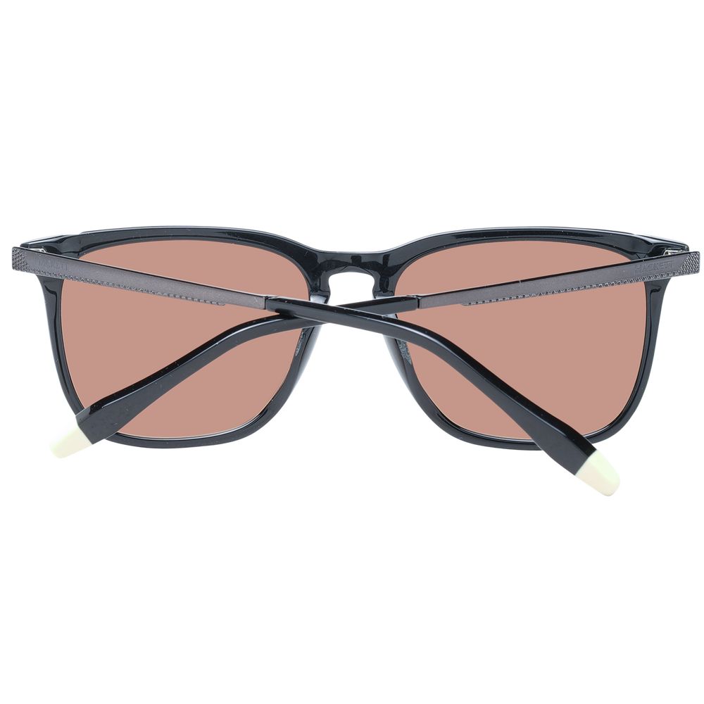 Hackett Black Men's Square Sunglasses with Brown Lenses