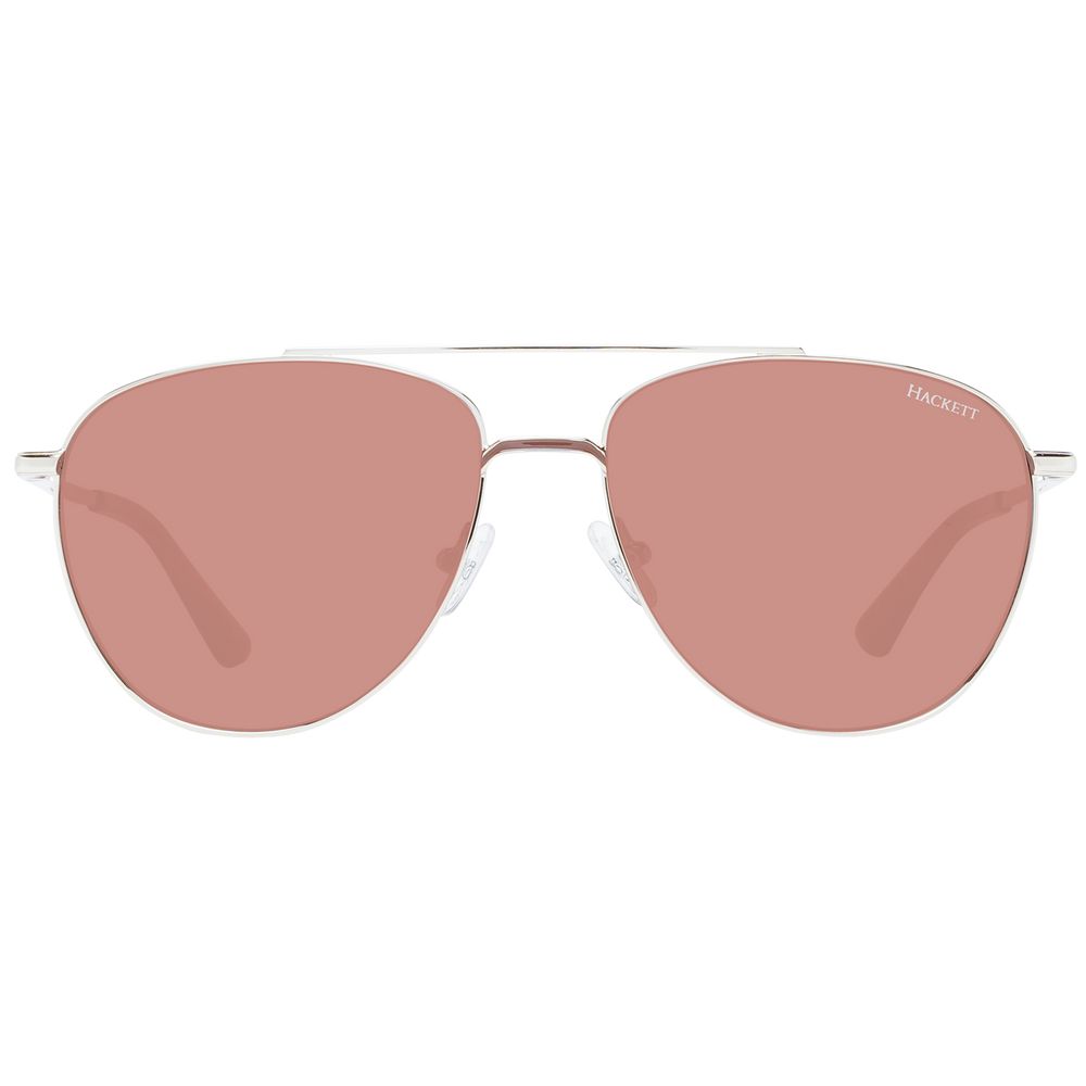 Hackett Gold Men’s Sunglasses – Aviator Frame with Brown Lenses, 56mm