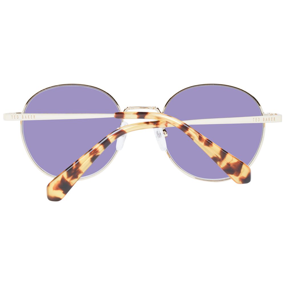 Ted Baker Women’s Sunglasses – Gold Panto Frame with Grey Gradient Lenses, 49mm