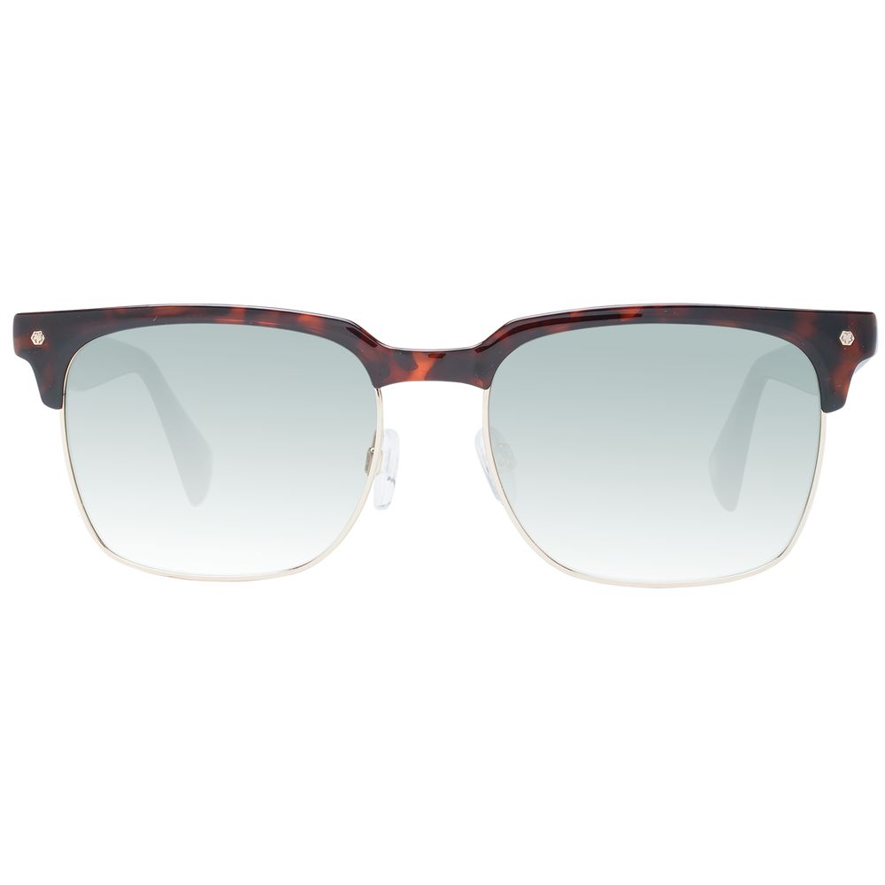 Ted Baker Multicolor Men's Sunglasses – Brown Frame with Green Gradient Lenses, 54mm