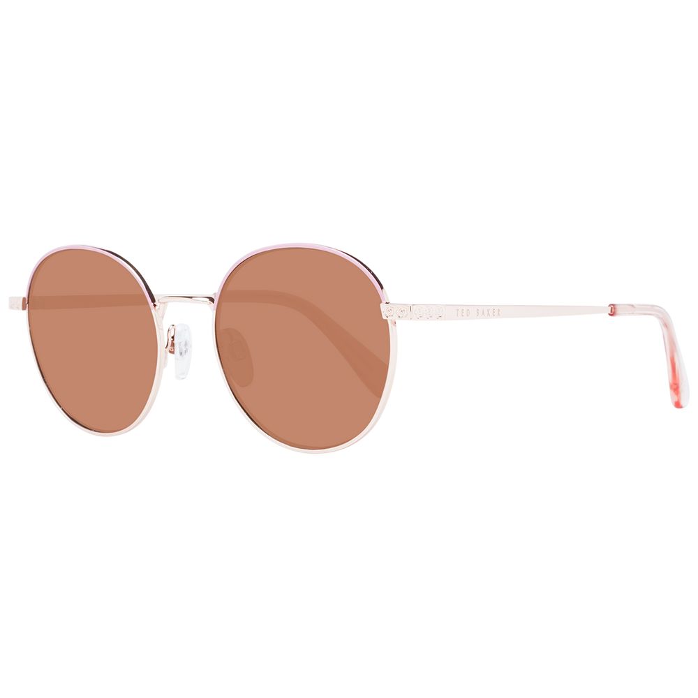 Ted Baker Women's Multicolor Sunglasses – Rose Gold Frame with Brown Lenses, 49mm
