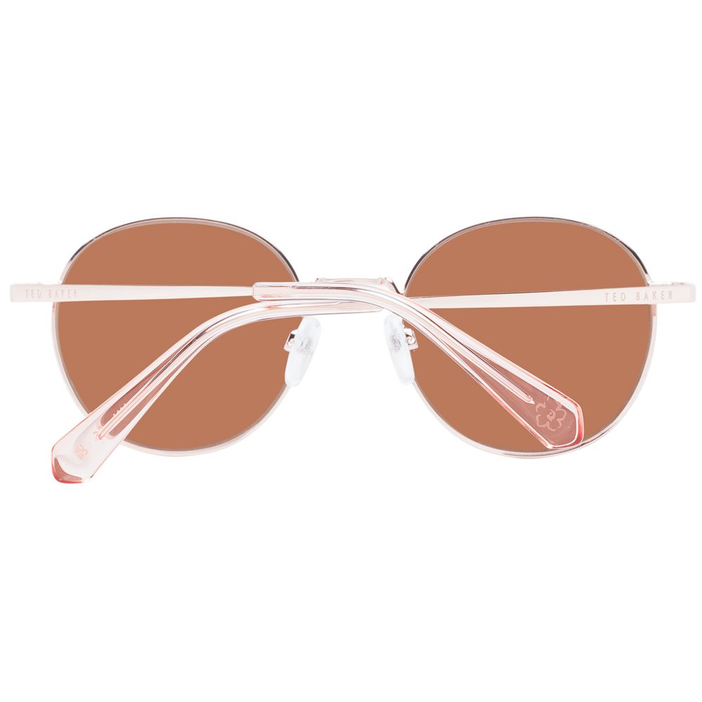 Ted Baker Women's Multicolor Sunglasses – Rose Gold Frame with Brown Lenses, 49mm
