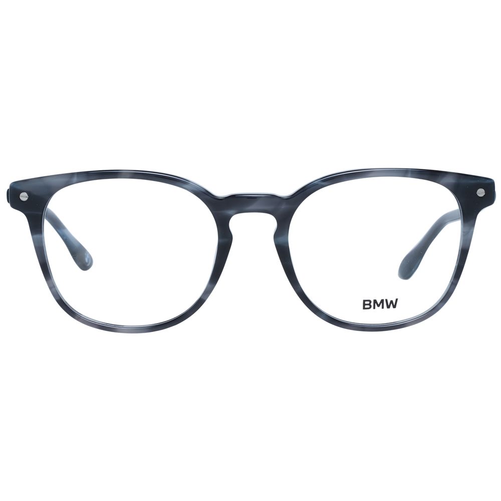 BMW Gray Men’s Optical Frames – Grey Round Style, 52mm