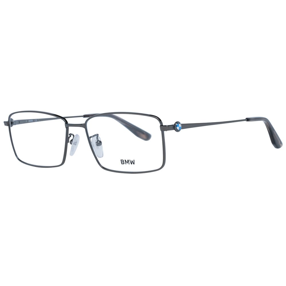 BMW Gray Men’s Optical Frames – Gunmetal Trapezium Design