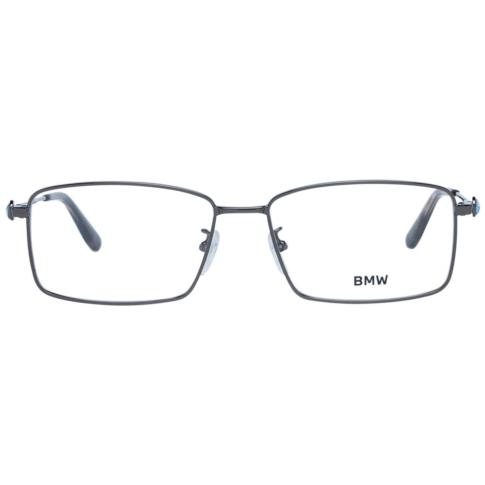BMW Gray Men’s Optical Frames – Gunmetal Trapezium Design