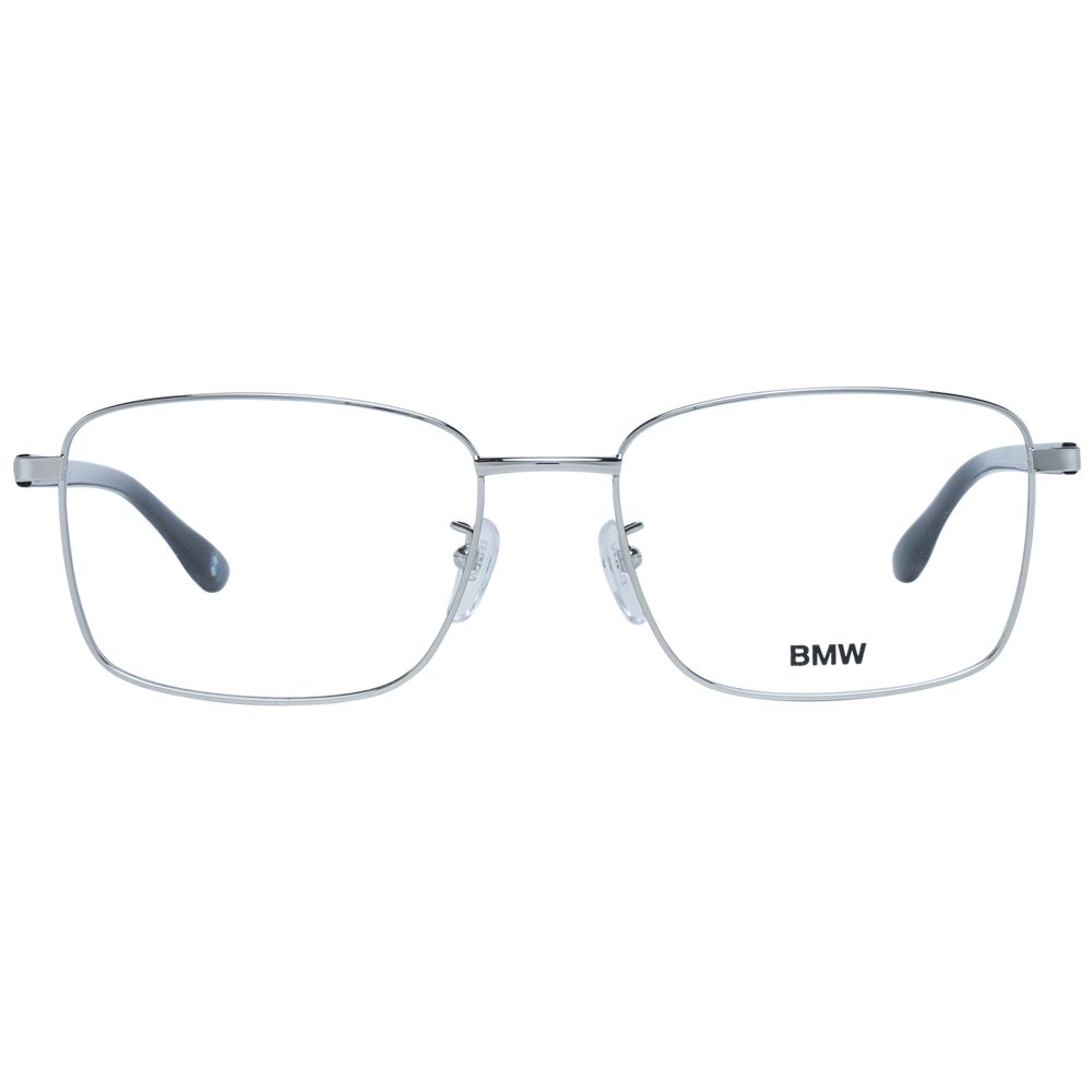 BMW Men's Silver Optical Frames – Stylish Rectangle Design
