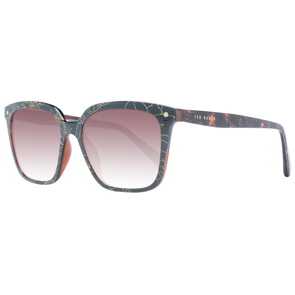 Ted Baker Women’s Sunglasses – Multicolor Square Frame with Brown Gradient Lenses, 53mm