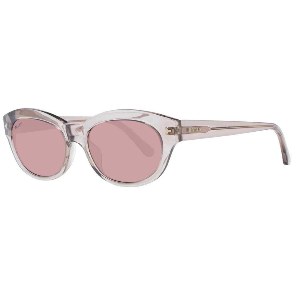 Bally Women's Sunglasses – Brown Oval Frame with Brown Lenses, 54mm