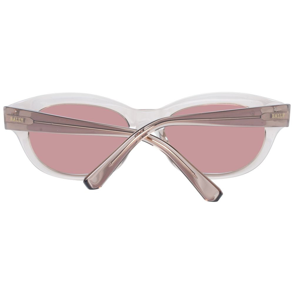 Bally Women's Sunglasses – Brown Oval Frame with Brown Lenses, 54mm