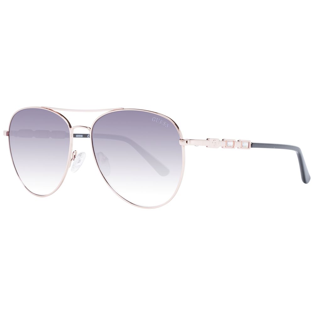 Guess Women’s Sunglasses – Rose Gold Aviator Frame with Grey Gradient Lenses, 59mm