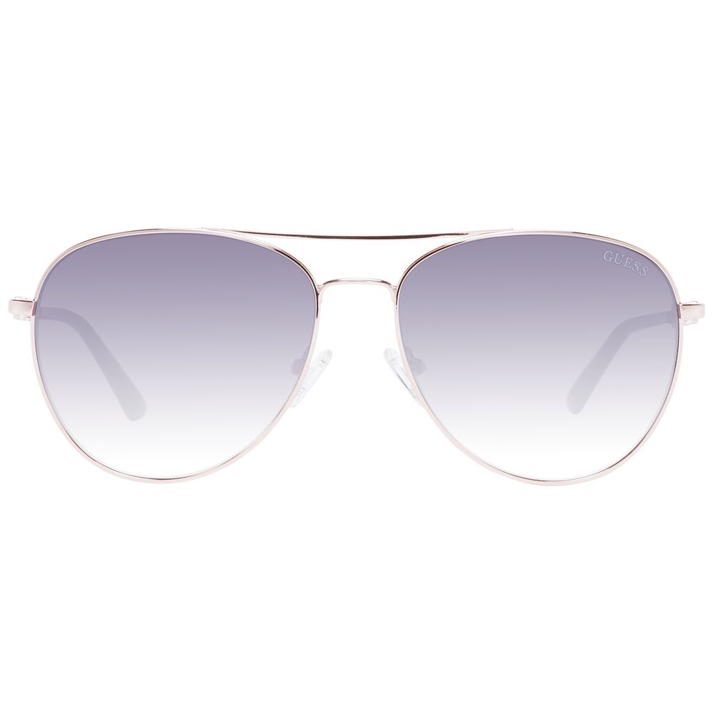 Guess Women’s Sunglasses – Rose Gold Aviator Frame with Grey Gradient Lenses, 59mm