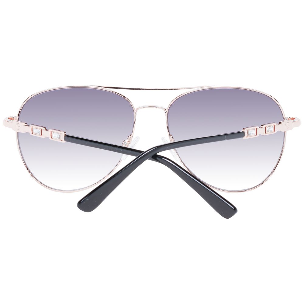 Guess Women’s Sunglasses – Rose Gold Aviator Frame with Grey Gradient Lenses, 59mm