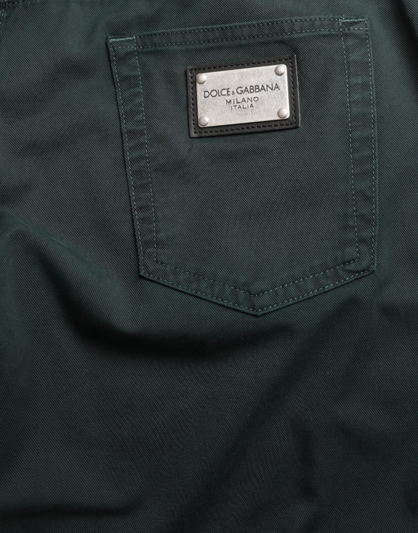 - Elegant Green Skinny Cotton Jeans