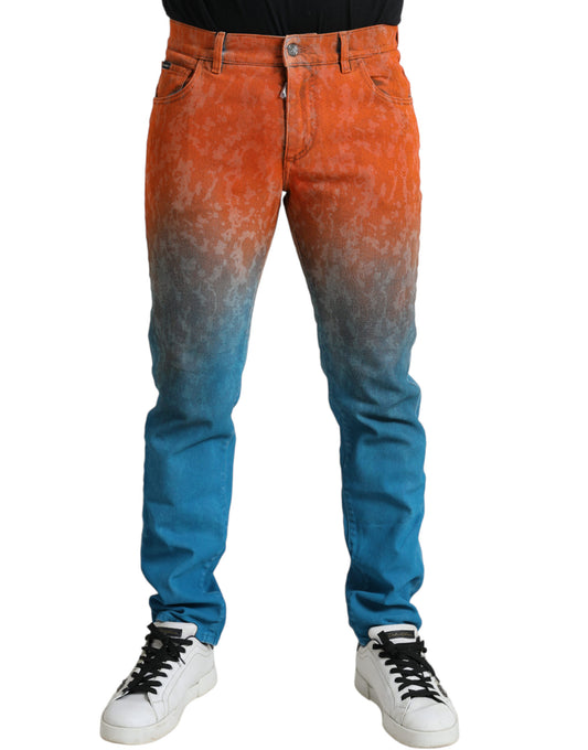 - Elegant Ombre Skinny Denim Jeans