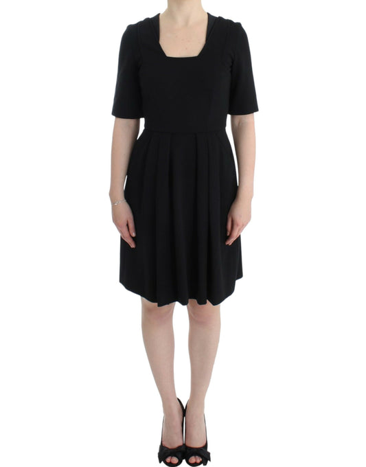 - Elegant Black Short Sleeve Venus Dress