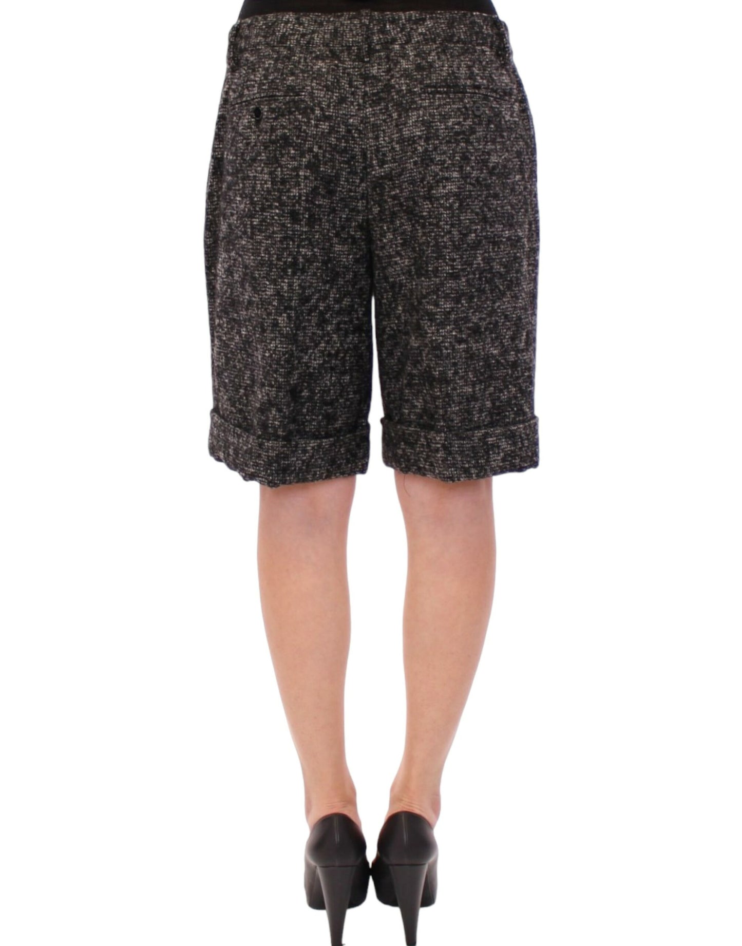 - Elegant Gray Alpaca Blend Shorts