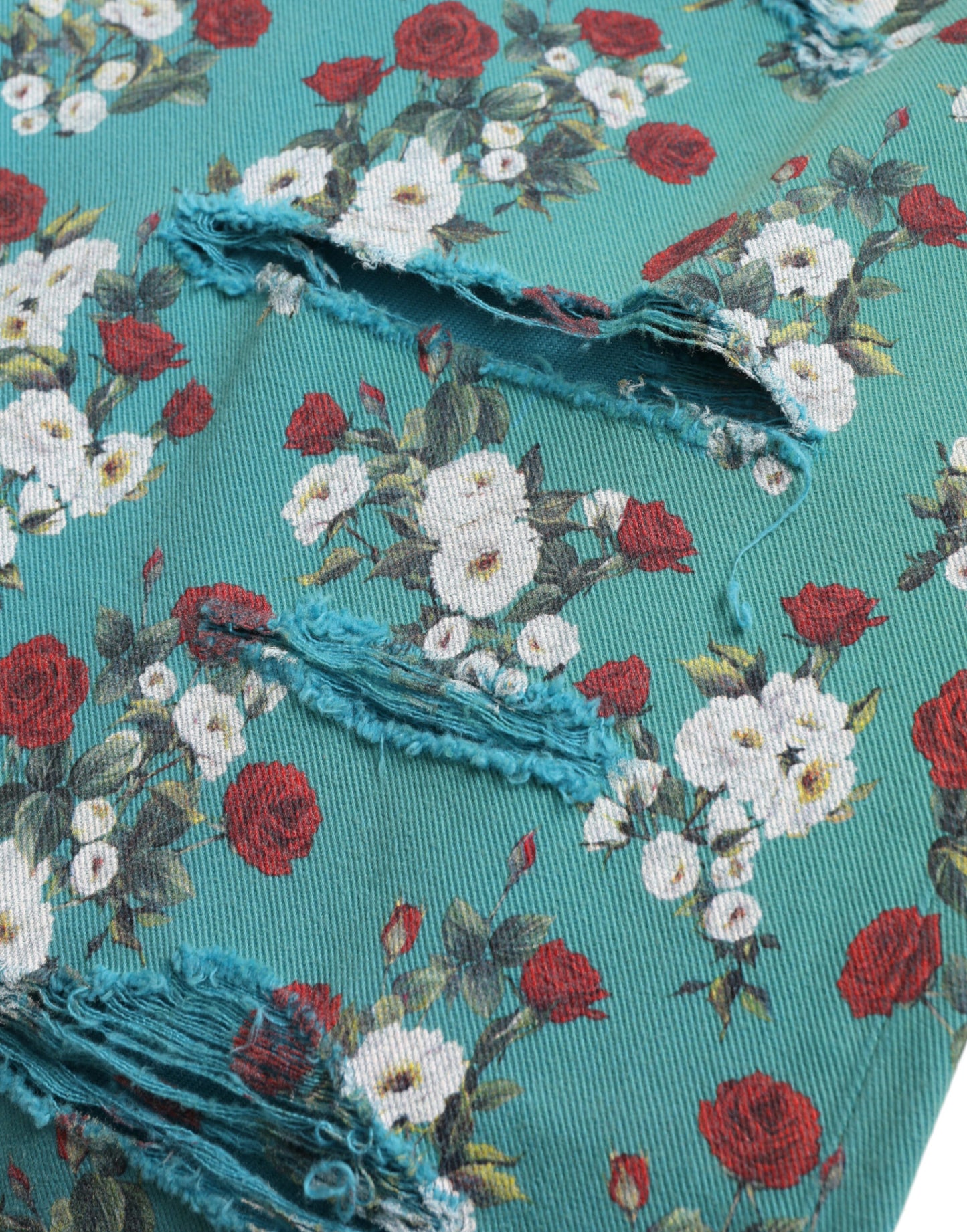- Chic Floral Skinny Denim Jeans