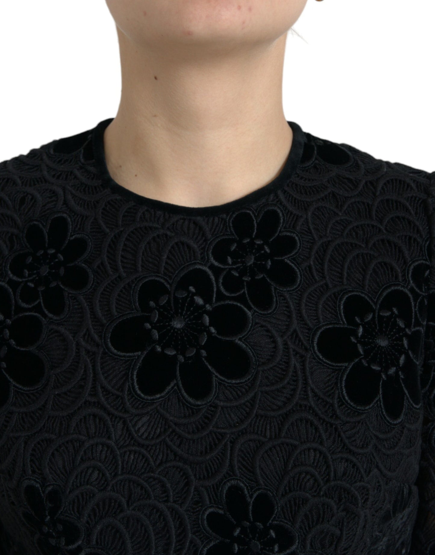 - Elegant Floral Lace Sheath Dress