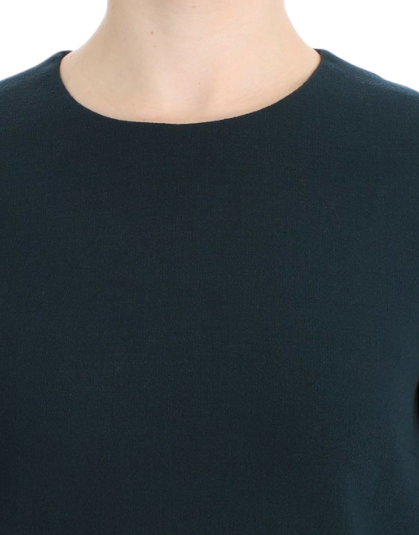 - Enchanted Sicily Green Wool Silk Blend Blouse