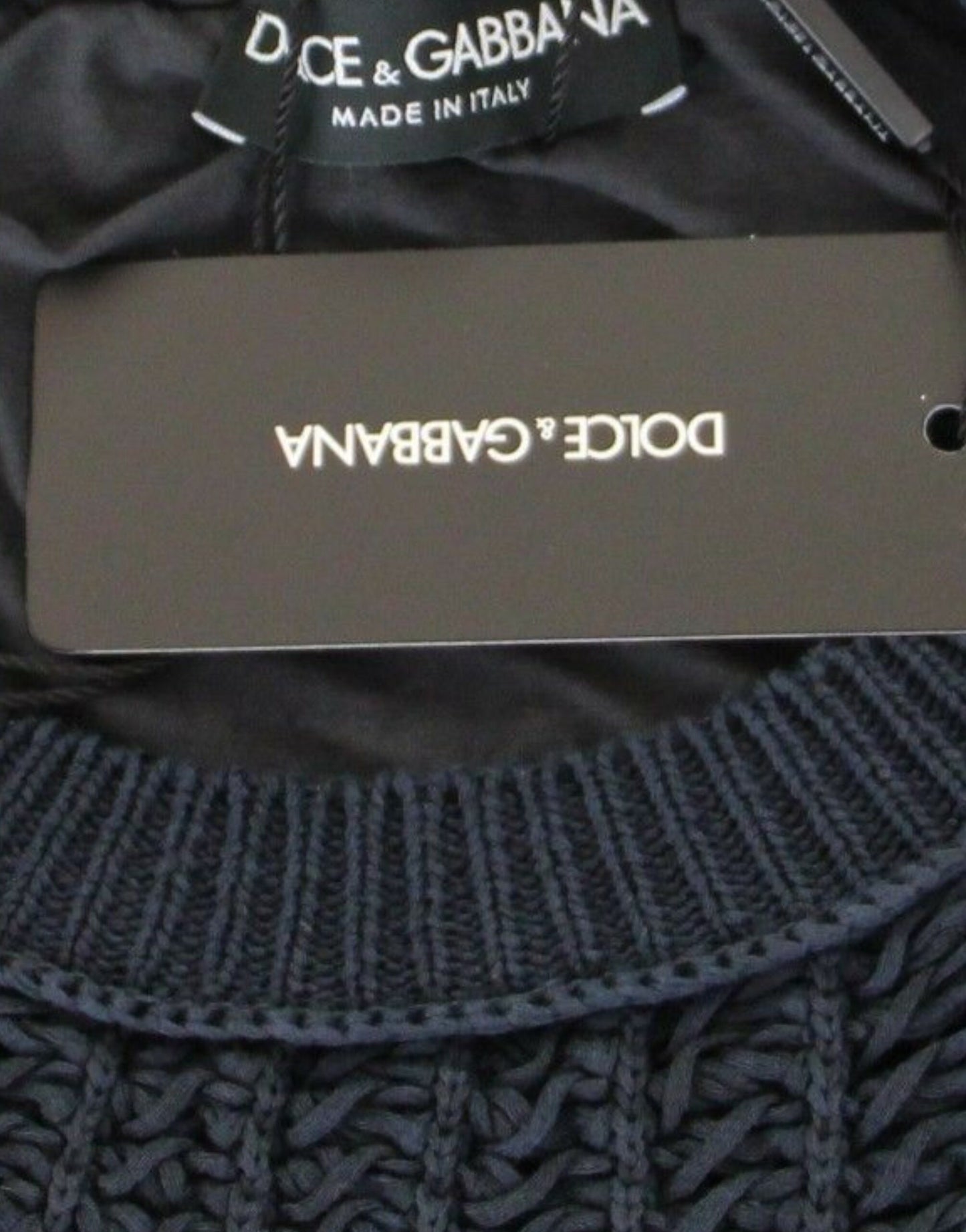 - Elegant Blue and Black Layered Sweater