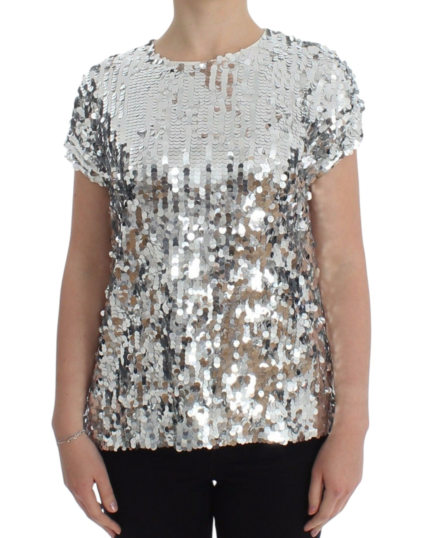 - Enchanted Sicily Sequined Evening Blouse