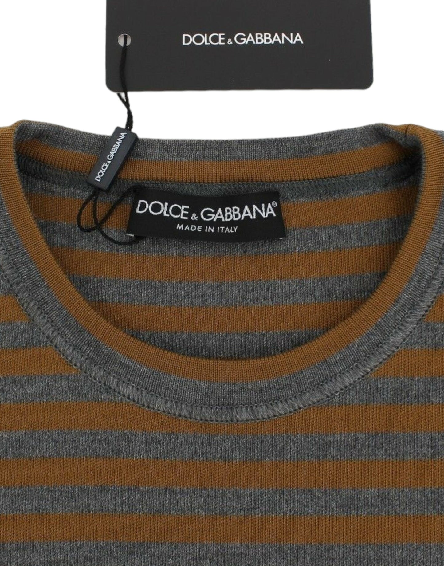 - Yellow & Gray Striped Oversized Sweater