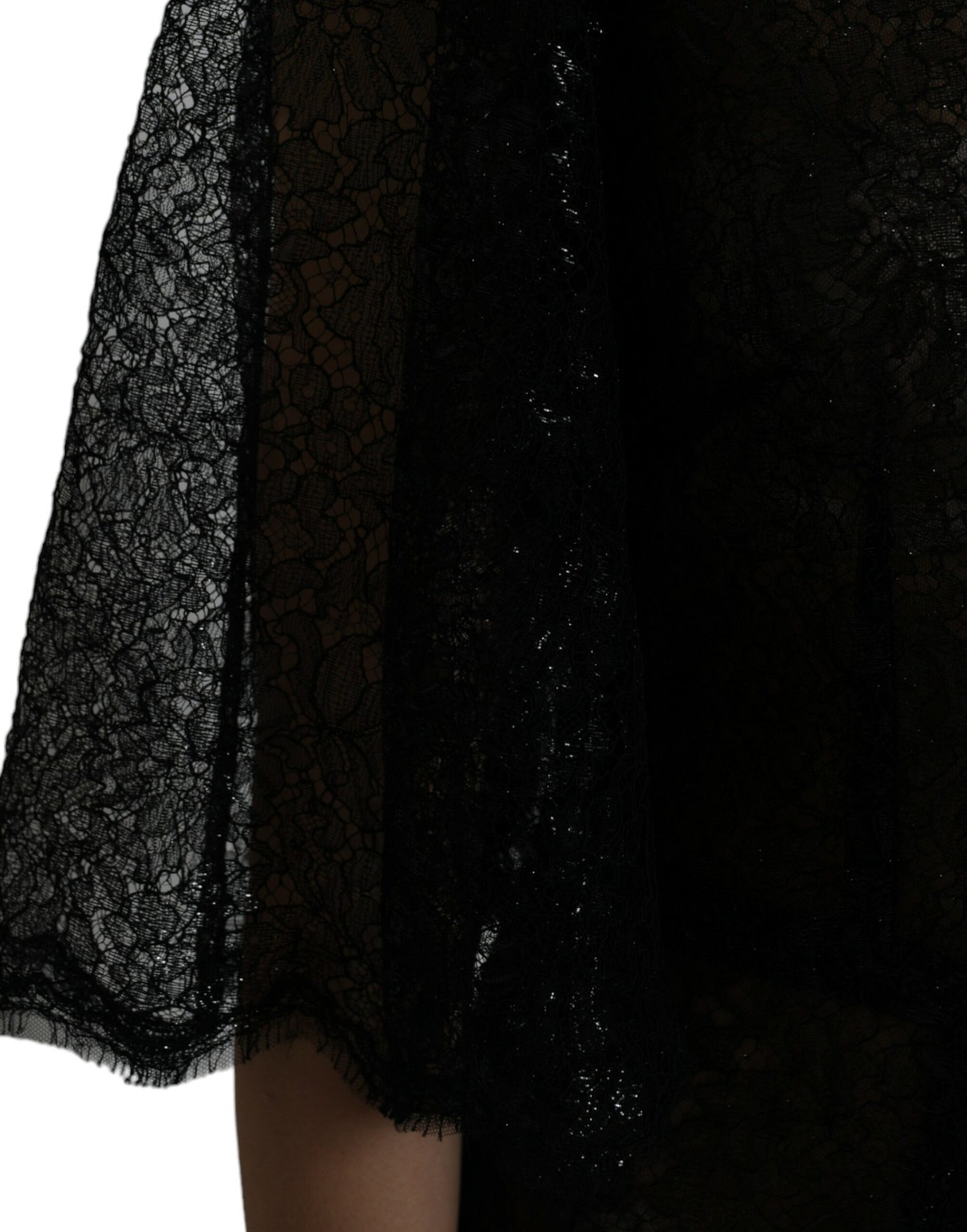 - Elegant Floral Lace Midi Dress