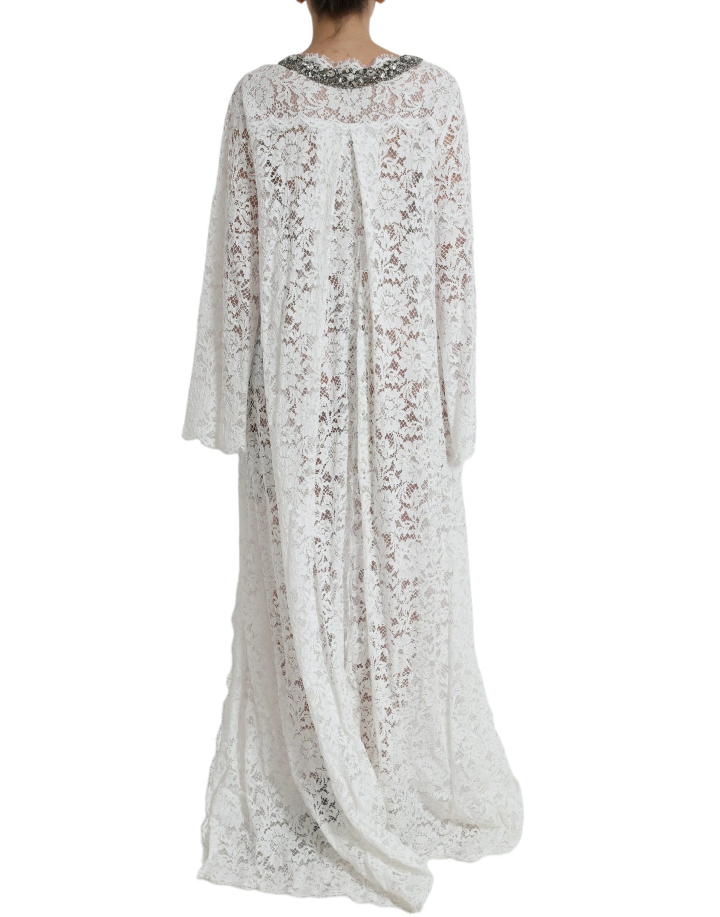 - Elegant White Shift Dress with Crystal Embellishment