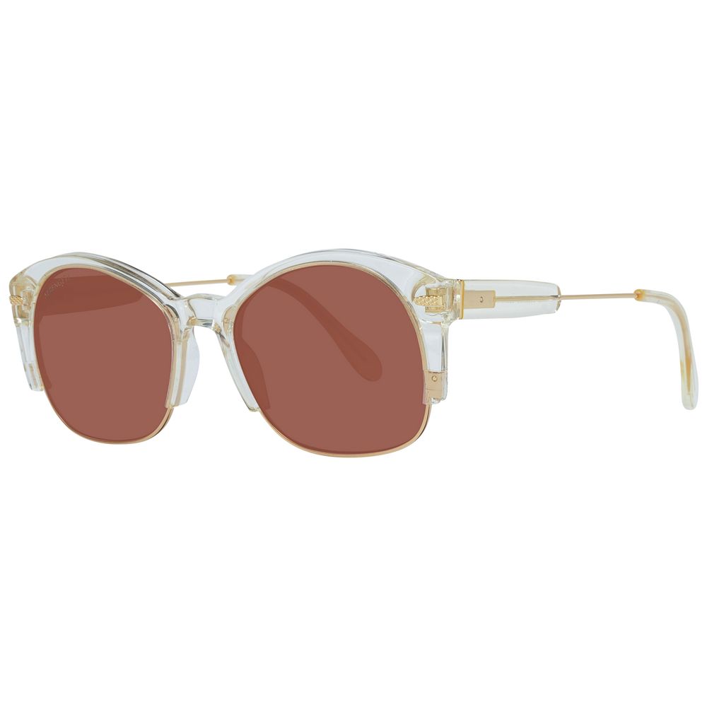 Serengeti Gold Unisex Sunglasses – Round Frame with Brown Polarized Lenses, 53mm