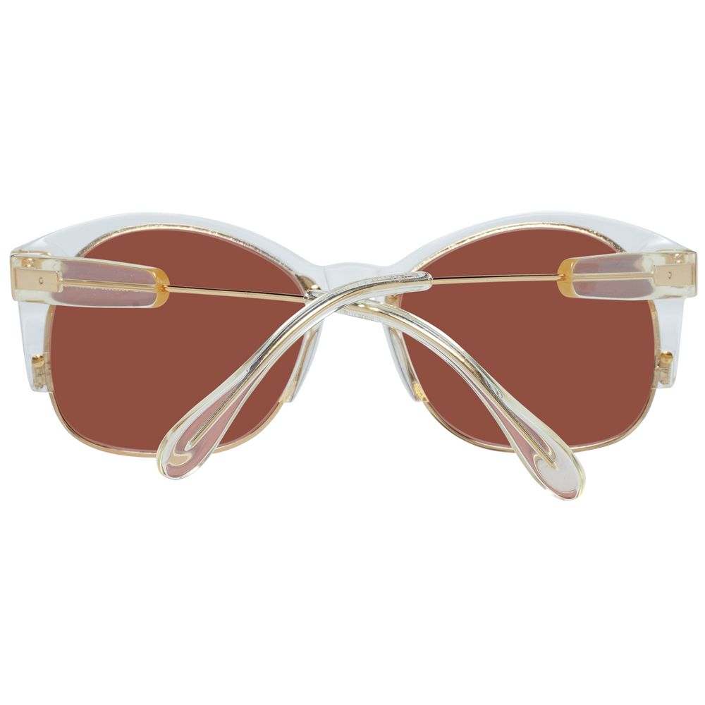 Serengeti Gold Unisex Sunglasses - Round Frame with Brown Lenses