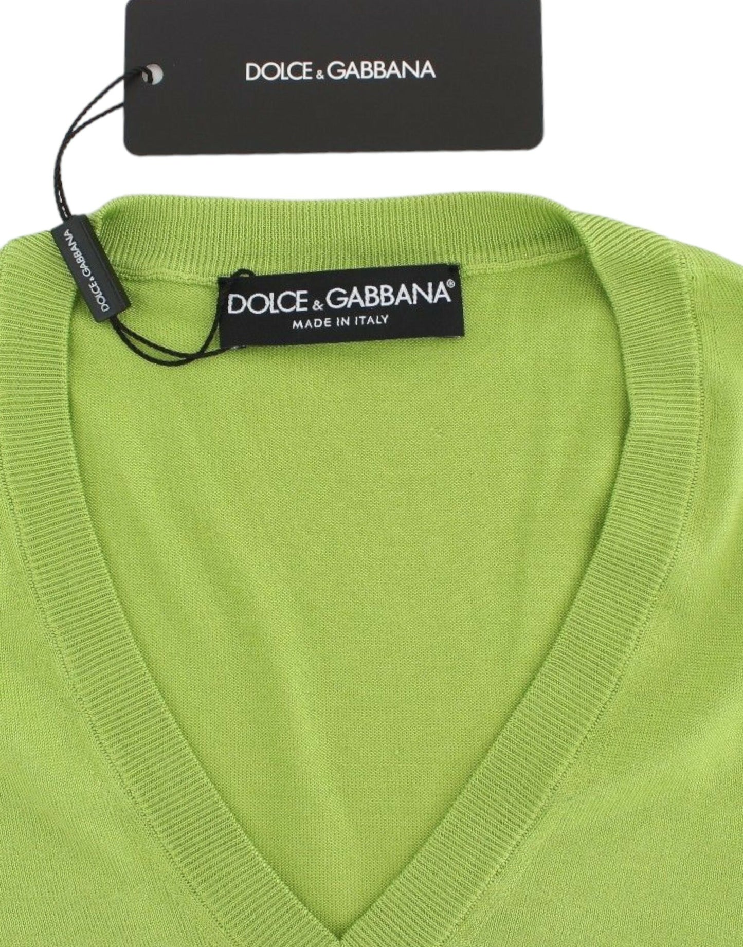 - Emerald Green Wool V-Neck Pullover