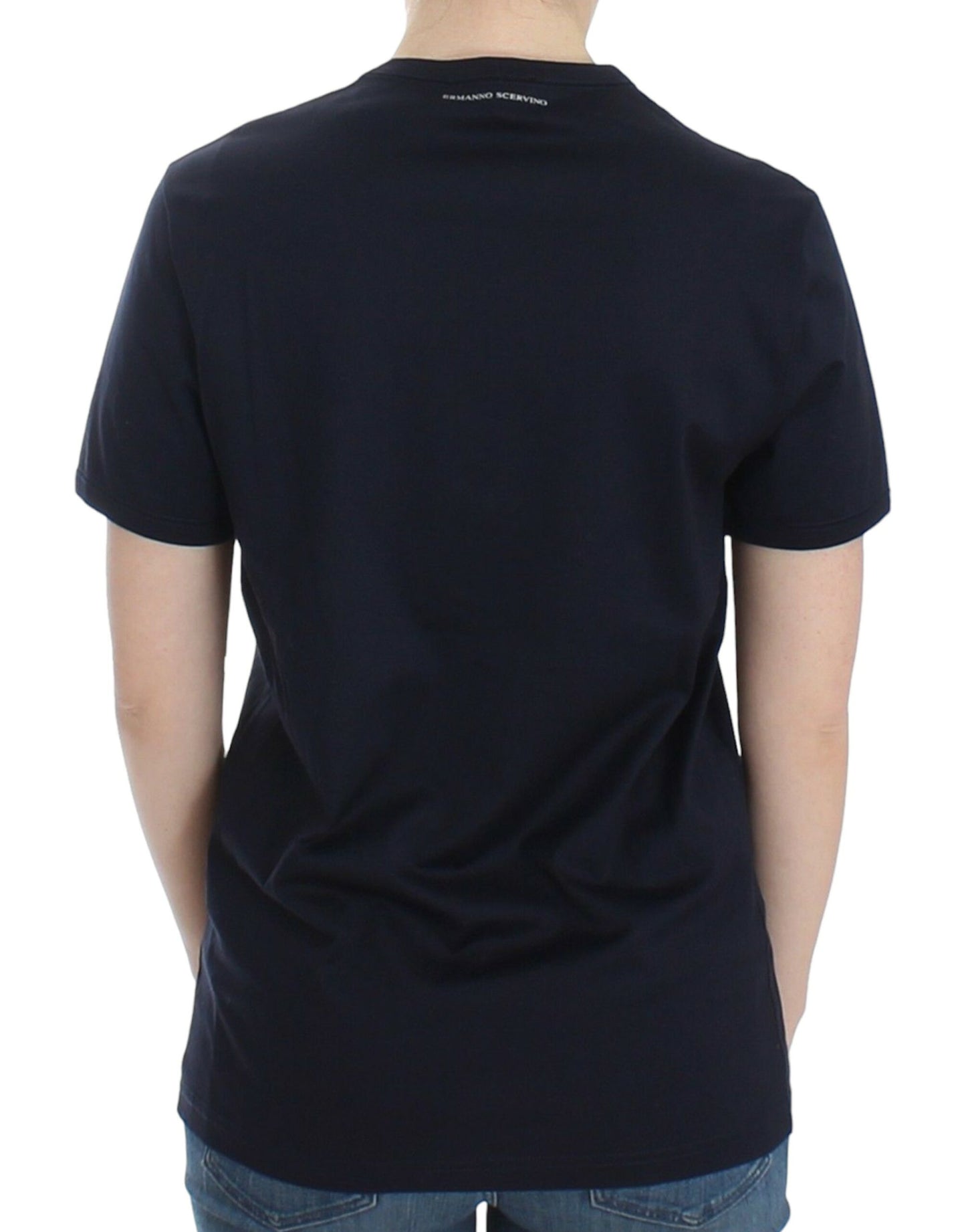 - Elegant Blue Cotton Sweater