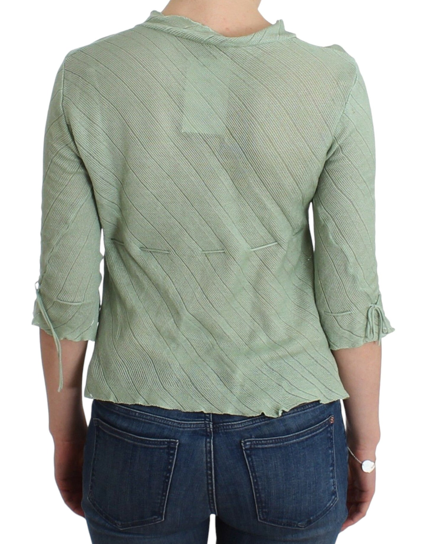 - Chic Green Knitted Top – Ethereal Elegance