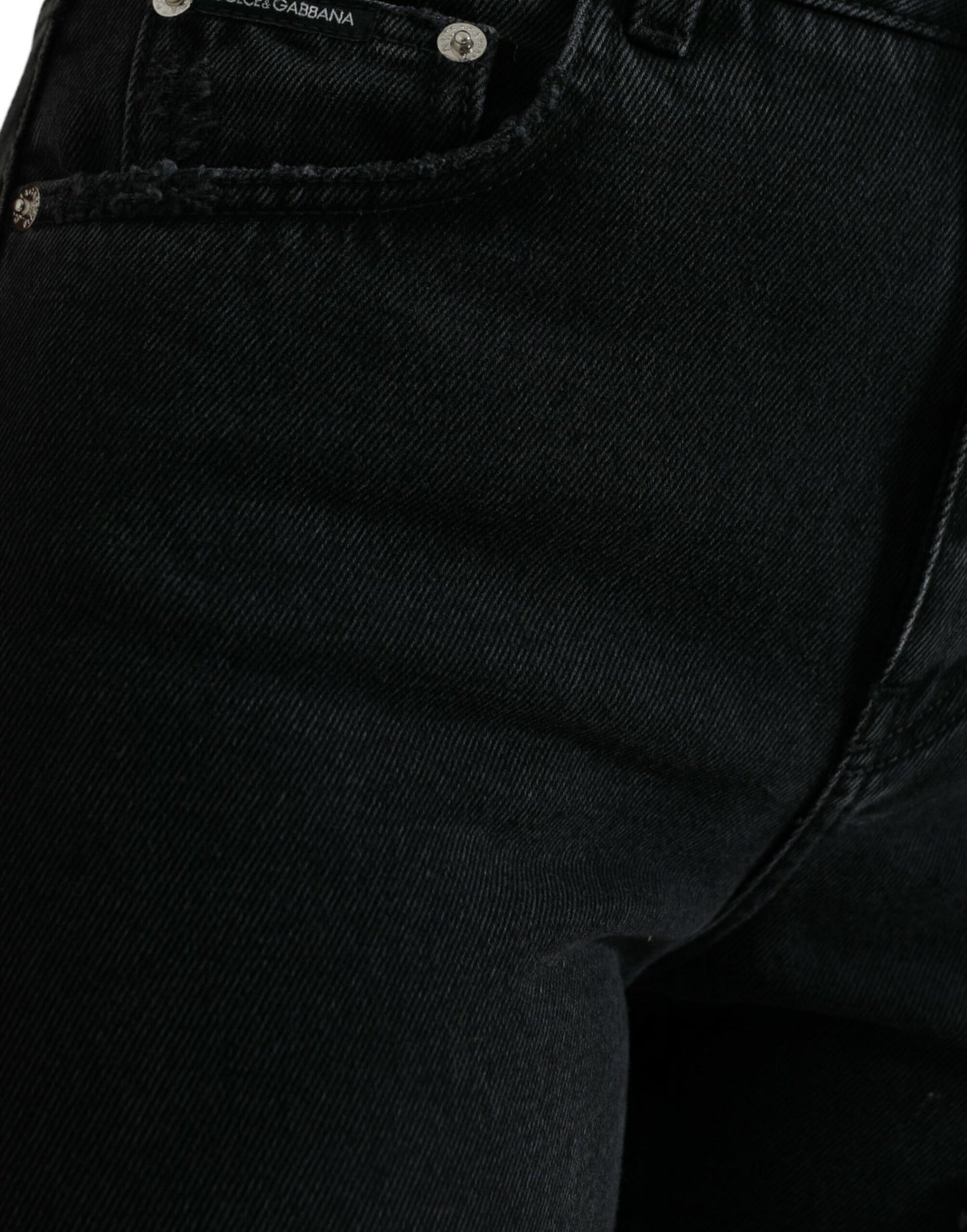 - Elegant High-Waist Black Stretch Jeans