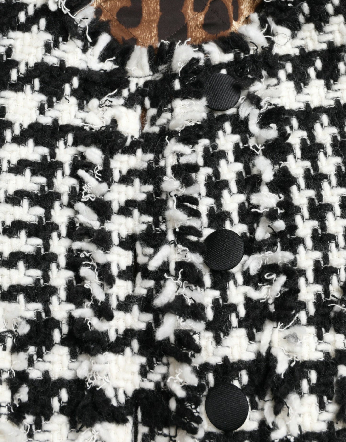 - Elegant Houndstooth Long Trench Coat