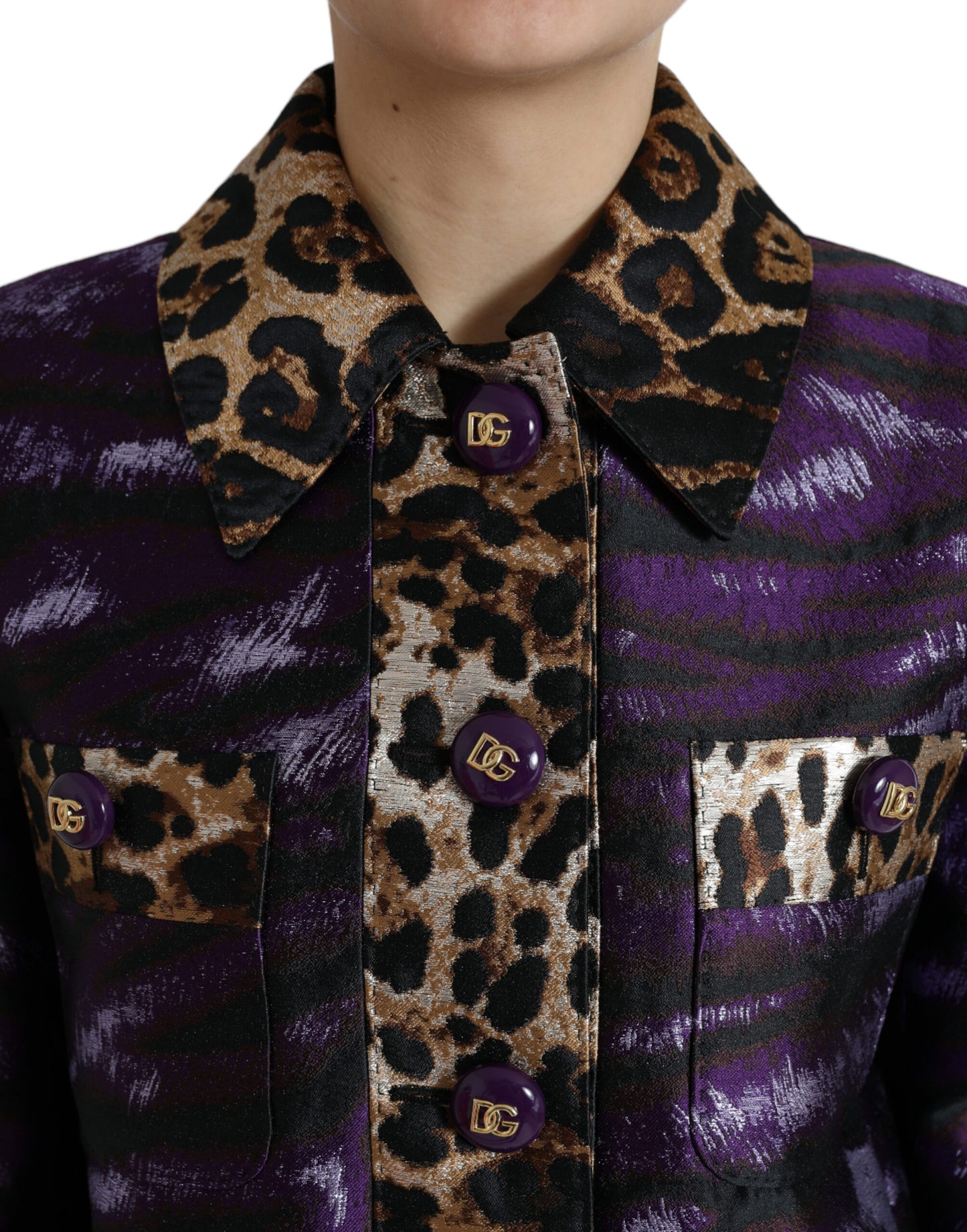 - Exquisite Jacquard Trench With Tiger Motif