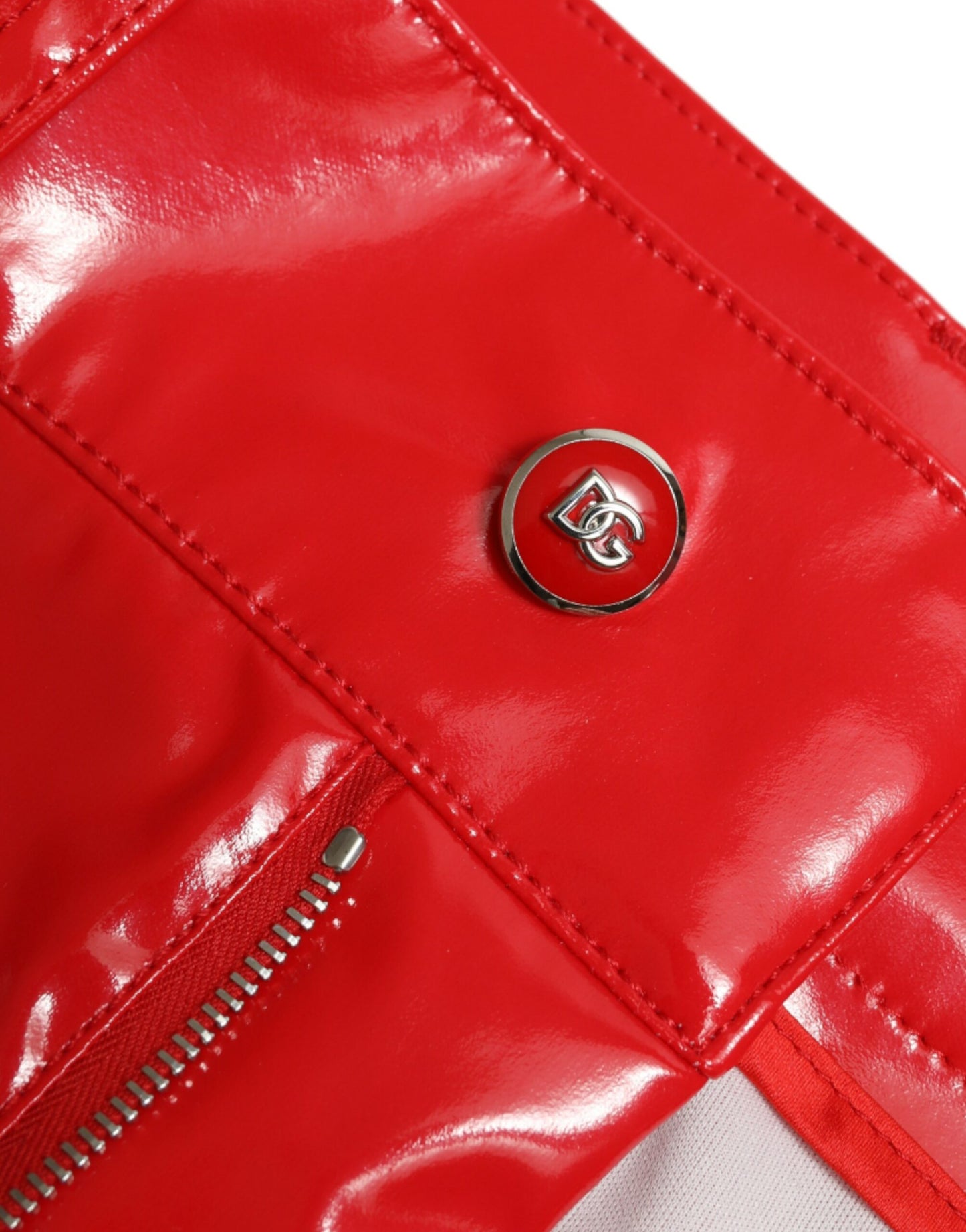 - High Waist Red Skinny Pants - Sleek and Chic