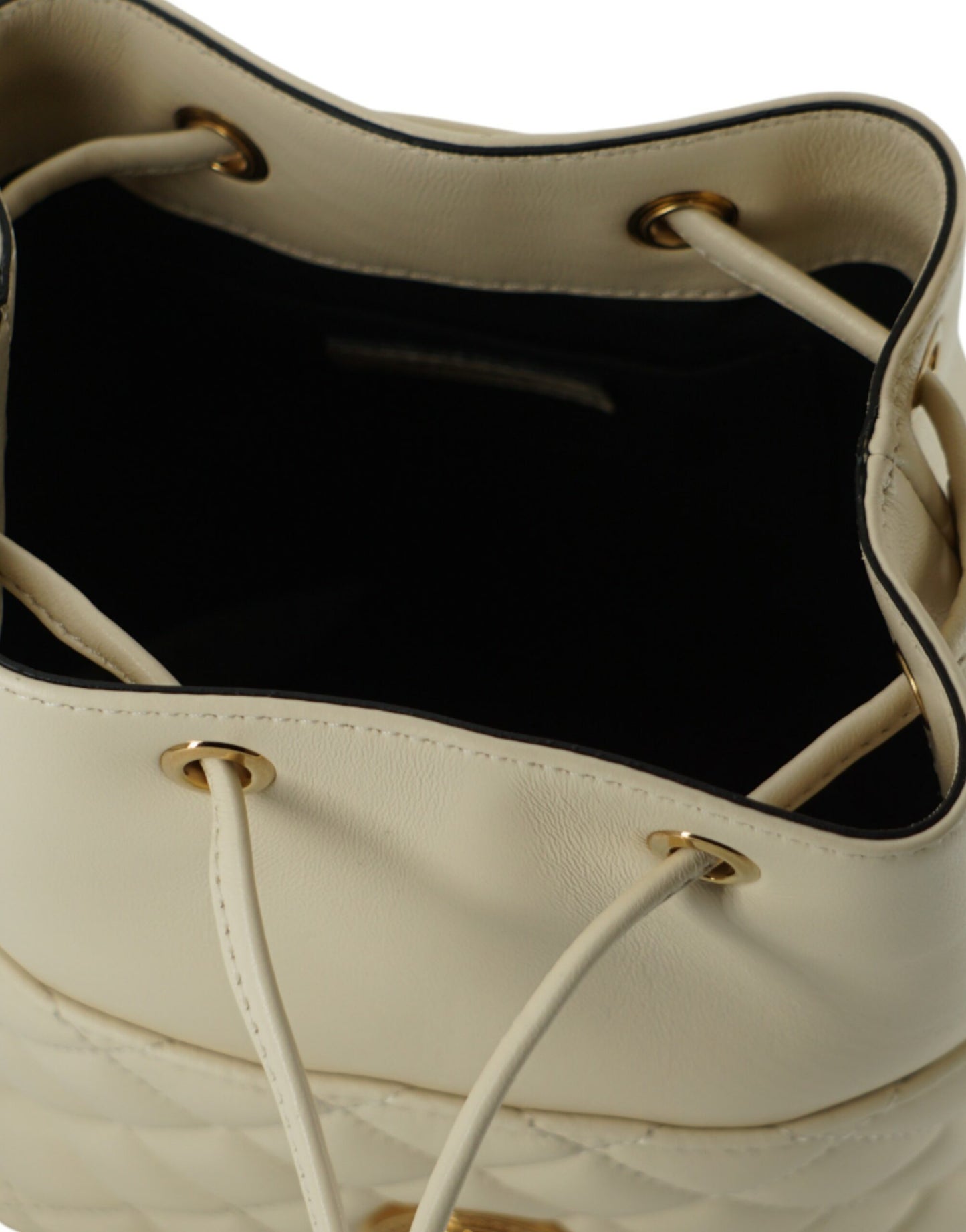 - Elegant Small White Leather Bucket Shoulder Bag