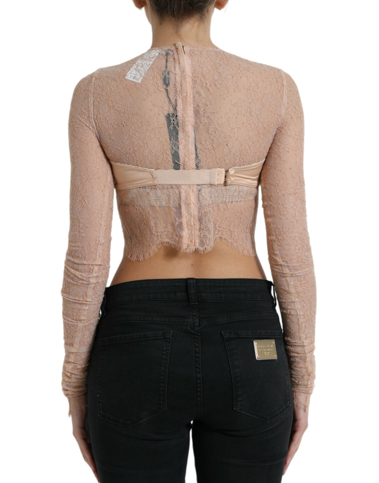 - Elegant Lace Bustier Cropped Top