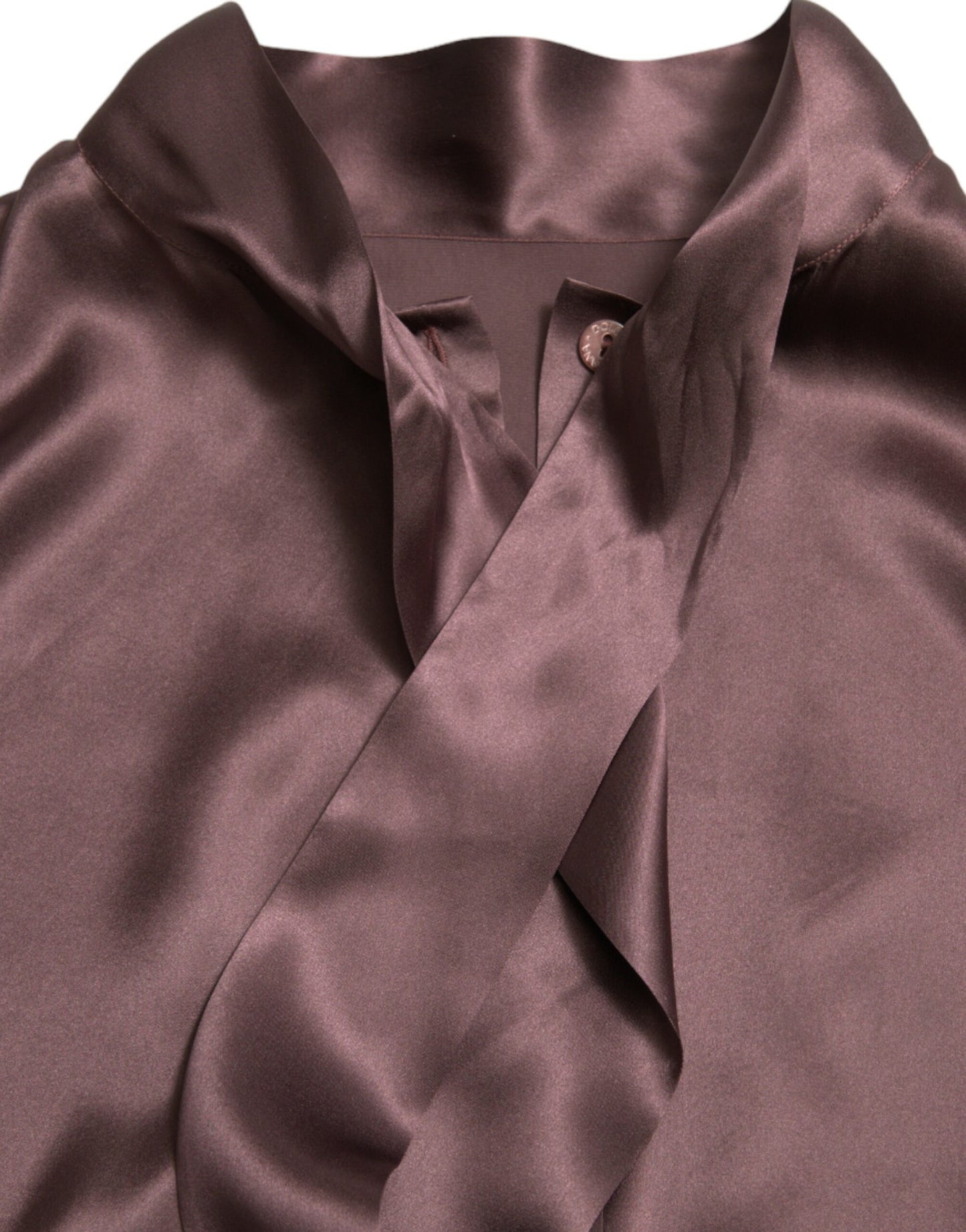 - Elegant Silk Ascot Collar Blouse