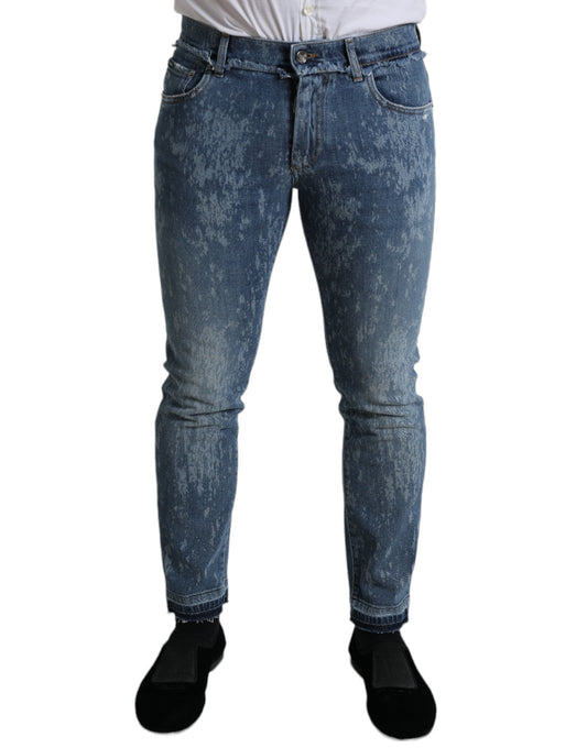 - Chic Blue Skinny Stretch Denim Jeans