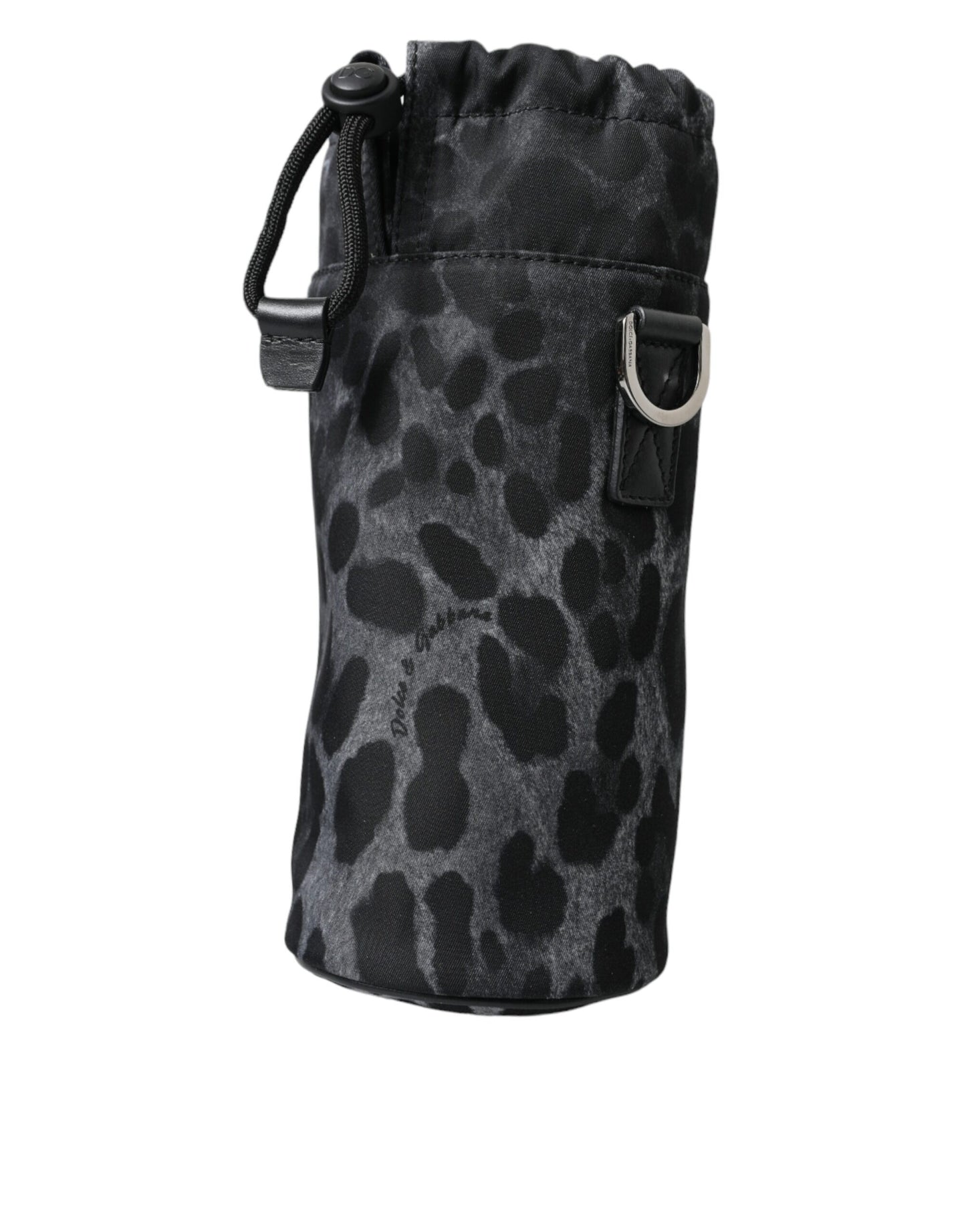 - Chic Leopard Print Round Bottle Cage