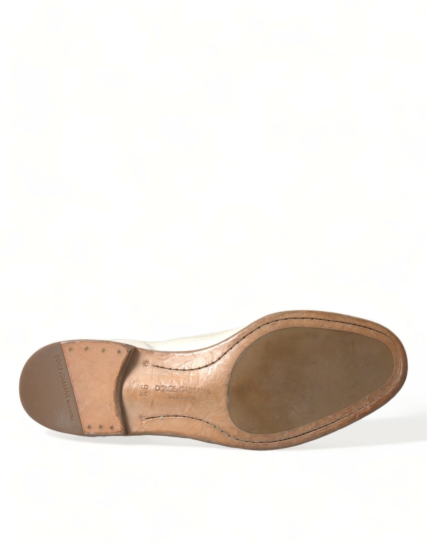 - Elegant White Calfskin Derby Shoes