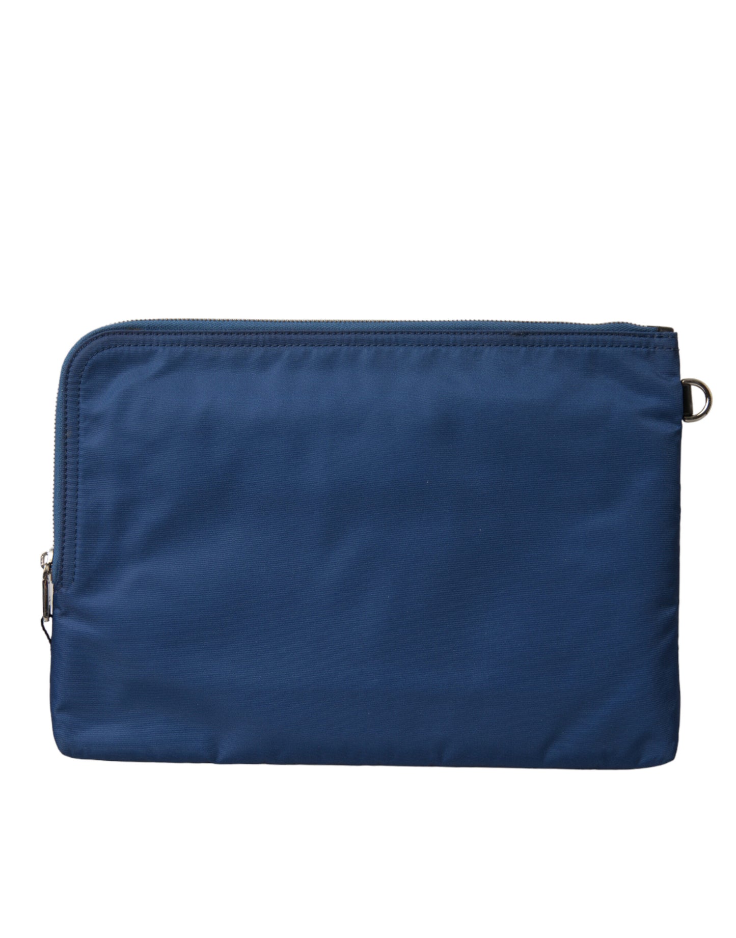 - Elegant Blue Nylon Zipped Clutch