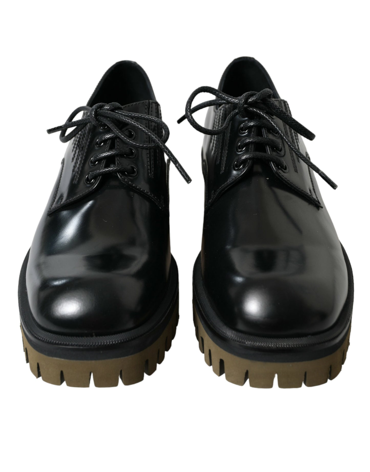 - Elegant Black Leather Derby Dress Shoes