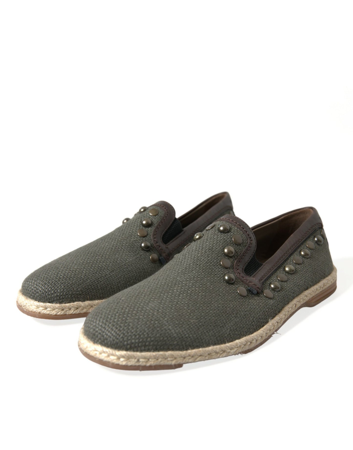 - Studded Canvas Loafer Slipper Shoes